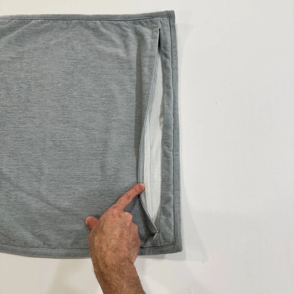 Pottery Barn Cozy Cloud Pillow‎ Cover 20x20 Grey Chambray Cotton | Minimalist